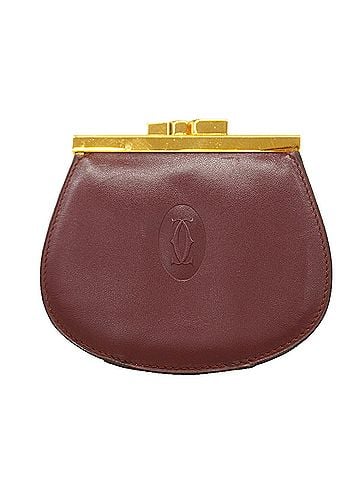Cartier Cartier Must Leather Wallet/Coin Case, Bordeaux, Women's (view 1)