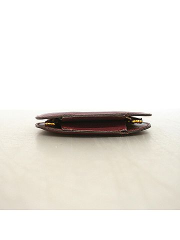 Cartier Cartier Must Leather Wallet/Coin Case, Bordeaux, Women's (view 2)