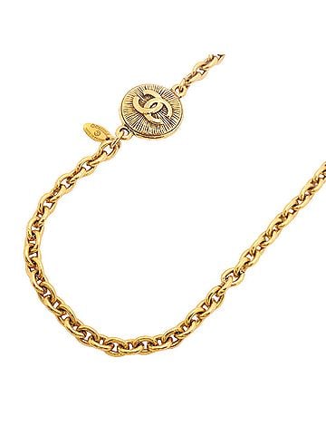 Chanel Chanel Necklace, Coco Mark Circle, GP Plated Gold, Women's P3563269 (view 1)