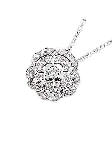 Chanel Chanel Camellia Necklace, 18K White Gold, Diamond, Women's, P3550588 (view 1)