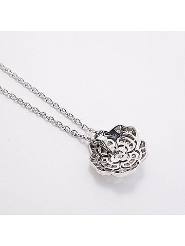 Chanel Chanel Camellia Necklace, 18K White Gold, Diamond, Women's, P3550588 (view 2)