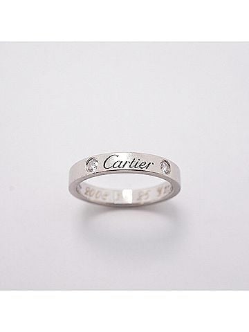 Cartier Cartier C de Ring, 2PD, Pt950 Platinum, Diamond, Ladies', P3514672 (view 2)