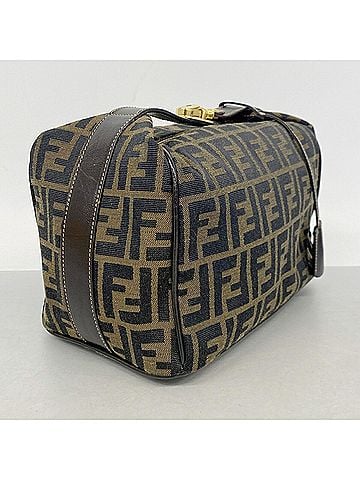 Fendi Fendi Zucca Nylon Canvas Handbag, Brown, Women's (view 2)