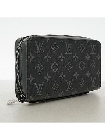 Louis Vuitton Louis Vuitton Monogram Eclipse Zippy XL Long Wallet M61698 Black Men's (view 2)