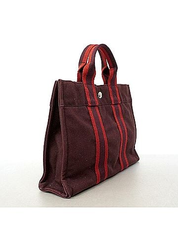Hermès Hermes Herline PM Canvas Tote Bag, Brown, Women's (view 2)