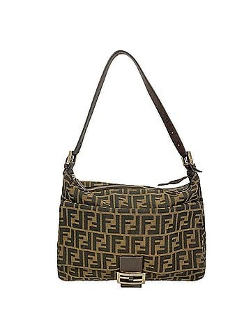 Fendi Fendi Zucca Nylon Canvas Shoulder Bag, Brown, Women's (view 1)