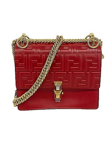 Fendi Fendi Shoulder Bag Kanai Mini Leather Red Gold Women's (view 1)