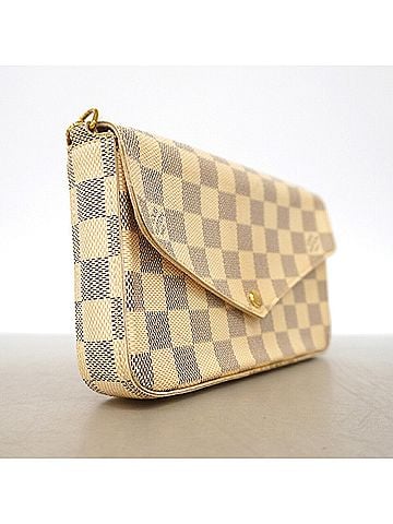 Louis Vuitton Louis Vuitton Damier Azur Pochette Felicie N63106 White Women's Wallet/Shoulder Wallet (view 2)