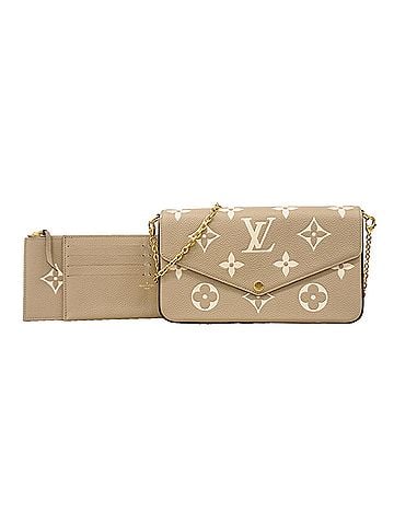 Louis Vuitton Louis Vuitton Wallet/Shoulder Wallet Monogram Empreinte Bicolor Pochette Felicie M69977 Tourtrere Cream Ladies (view 1)