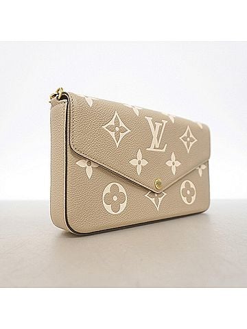 Louis Vuitton Louis Vuitton Wallet/Shoulder Wallet Monogram Empreinte Bicolor Pochette Felicie M69977 Tourtrere Cream Ladies (view 2)