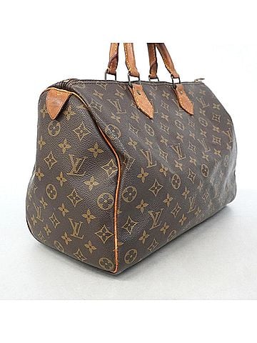 Louis Vuitton Louis Vuitton Monogram Speedy 35 Handbag M41107 Brown Women's (view 2)