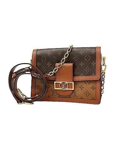 Louis Vuitton Louis Vuitton Monogram Reverse Dauphine MM Shoulder Bag M45958 Brown Women's (view 1)