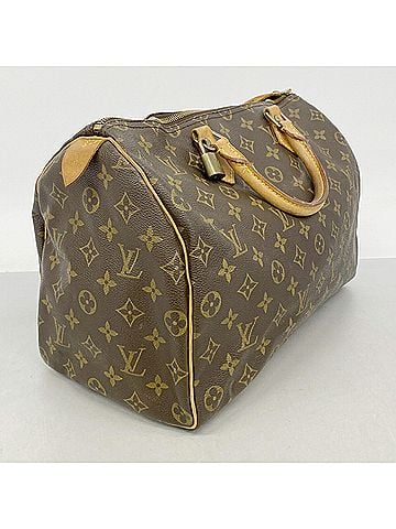 Louis Vuitton Louis Vuitton Monogram Speedy 35 Handbag M41107 Brown Women's (view 2)