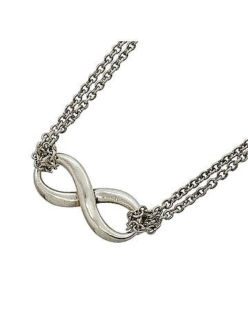 Tiffany & Co. Tiffany &amp; Co. Infinity Double Chain Necklace, Sterling Silver 925, Women's (view 1)