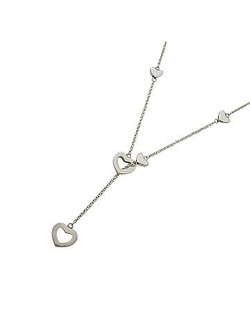 Tiffany & Co. Tiffany &amp; Co. Heart Link Lariat Necklace, Sterling Silver 925, Women's (view 1)