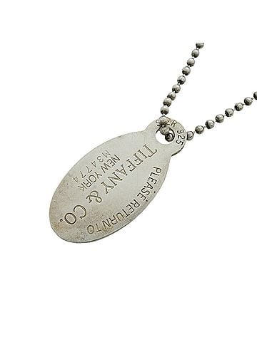 Tiffany & Co. Tiffany &amp; Co. Return to Oval Ball Chain Necklace, Sterling Silver 925, Women's (view 1)