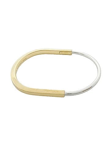 Tiffany & Co. Tiffany &amp; Co. Rock Narrow Bangle, 18K Yellow Gold (KYG), White (18KWG), Ladies'. (view 1)