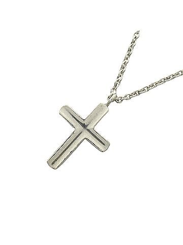 Tiffany & Co. Tiffany &amp; Co. Concave Cross Necklace, Sterling Silver 925, Men's Women's (view 1)