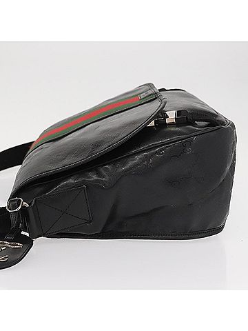 Gucci 500 Web Double Buckle Messenger Gg Imprime Black Canvas Shoulder Bag Bag (view 2)