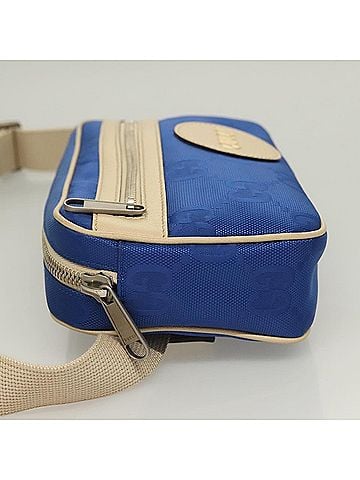 Gucci Off The Grid Belt Gg Econyl Blue Canvas Shoulder Bag Bag (view 2)
