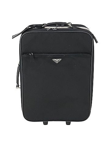 Prada Trolley Rolling Luggage Tessuto And Saffiano Leather Black Nylon Travel Bag Bag (view 1)