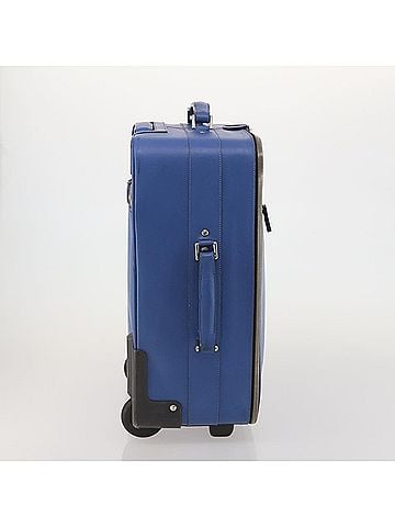 Prada Travel Saffiano Leather Blue Leather Travel Bag Bag (view 2)