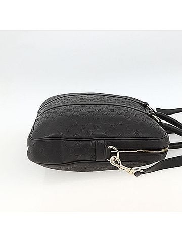 Gucci Convertible ssima Leather Black Leather Briefcase Bag (view 2)