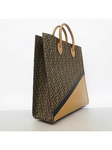 Fendi Fendi Zucca Leather Tote Bag, Brown, 2-way Bag for Men, P3546774 (view 2)