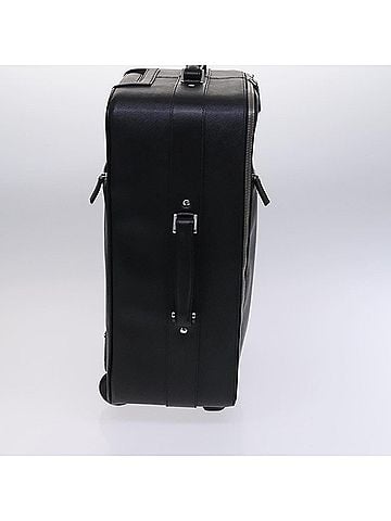 Prada Expandable Front Zip Boston Tessuto Black Leather Travel Bag Bag (view 2)