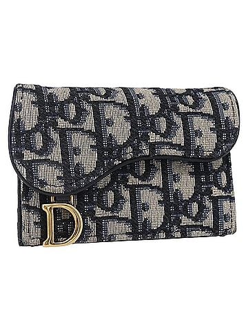 Dior Saddle Card Case Oblique Canvas Navy Canvas Card Holders Accessory (view 1)