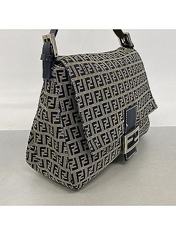 Fendi Fendi Zucchino Mamma Bucket Handbag, Nylon Canvas, Navy, Women's, P3555799 (view 2)