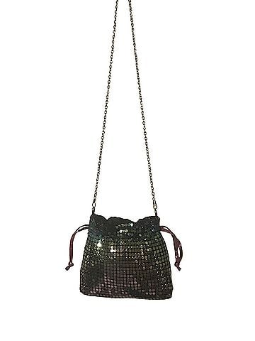 Aqua Leather Clutch (view 2)