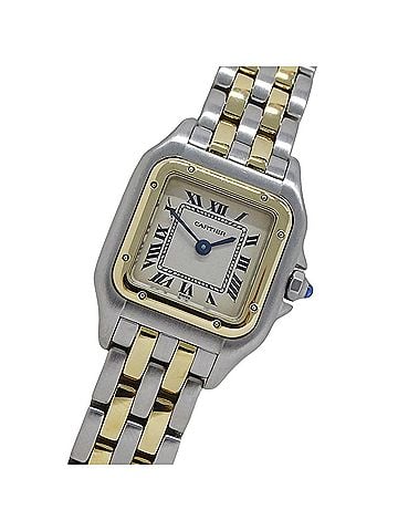 Cartier Cartier women's watch, Panthère SM 2-row quartz movement, stainless steel (SS) and gold (YG) combination, W25029B6. (view 1)