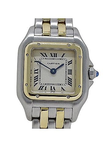 Cartier Cartier women's watch, Panthère SM 2-row quartz movement, stainless steel (SS) and gold (YG) combination, W25029B6. (view 2)