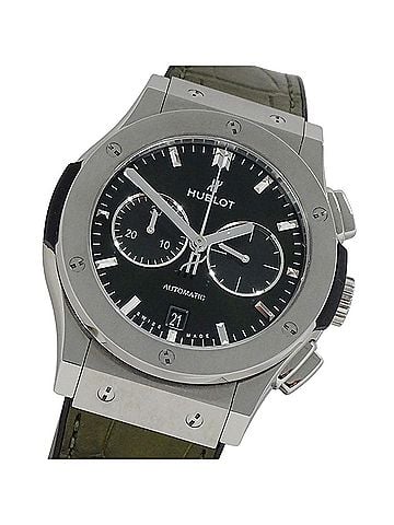 Hublot Hublot Classic Fusion 541.NX.8970.LR Men's Watch, Brand Name, Chronograph, Automatic, Titanium, Green, Silver (view 1)