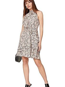 Marissa Webb Ruffle Halter Dress Cocktail Dress (view 1)