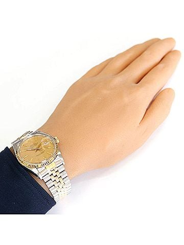 Rolex Rolex Datejust Oyster Perpetual Wristwatch, Stainless Steel, 16013, Automatic Winding, Overhauled, Polished, Serial Number 90, Men's, ROLEX Mosaic Tritium (view 2)