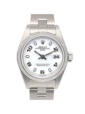 Rolex Rolex Date Oyster Perpetual Watch, Stainless Steel, 79190, Automatic Winding, Overhauled, Polished, Y-serial number, Ladies', ROLEX, Arabic numerals (view 1)