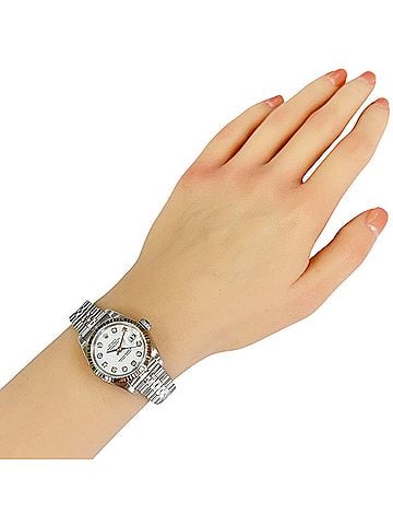 Rolex Rolex Datejust Oyster Perpetual Wristwatch, Stainless Steel, 79174G, Automatic Winding, Overhauled, Polished, F-serial number, Ladies', ROLEX, 10P Diamonds (view 2)