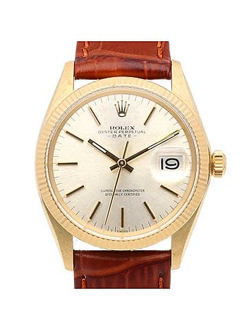 Rolex Rolex Date Oyster Perpetual Watch, K14 Yellow Gold, 1503 7, Automatic Winding, Overhauled, Men's ROLEX (view 1)