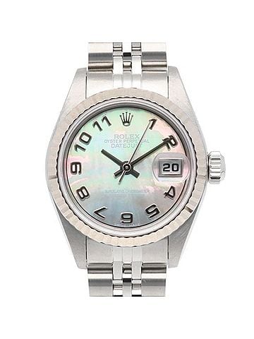Rolex Rolex Datejust Oyster Perpetual Wristwatch, Stainless Steel, 79174NA, Automatic Winding, Overhauled, Polished, A-serial, Ladies', Roman Numerals, Black Shell (view 1)
