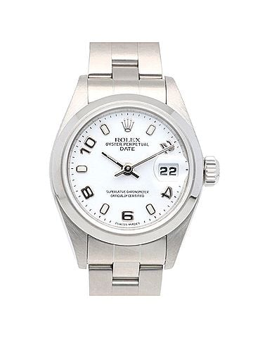 Rolex Rolex Date Oyster Perpetual Watch, Stainless Steel, 79160, Automatic Winding, Overhauled, Polished, P-serial number, Ladies', ROLEX, Arabic Numerals (view 1)