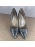 Diane von Furstenberg Animal Print Black Silver Heels Size 10 - photo 9
