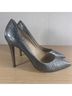 Diane von Furstenberg Animal Print Black Silver Heels Size 10 - photo 3