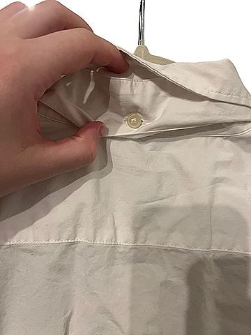 Banana Republic Ivory Tie-Neck Button-Down Shirt Long Sleeve T-Shirt (view 2)