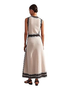 ME+EM Crochet Stripe Panelled Midi Casual Dress (view 2)