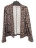 Chico's 100% Polyester Animal Print Multi Color Jacket Size L - photo 1