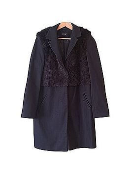 Topshop Longline Pea Coat Wool Coat (view 1)