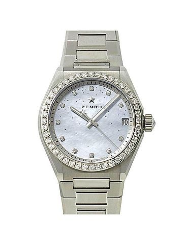 Zenith Zenith Defy Midnight 16 9200 670 Diamond Bezel Ladies' Watch Date 11P White Mother-of-Pearl Automatic (view 2)