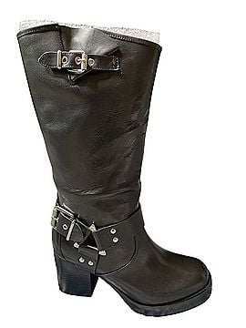 Schutz Kiara Leather Harness Biker Boots (view 1)